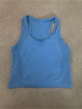 Sweaty Betty Womens Light Blue Athletic Racerback Tank Top|Size Large